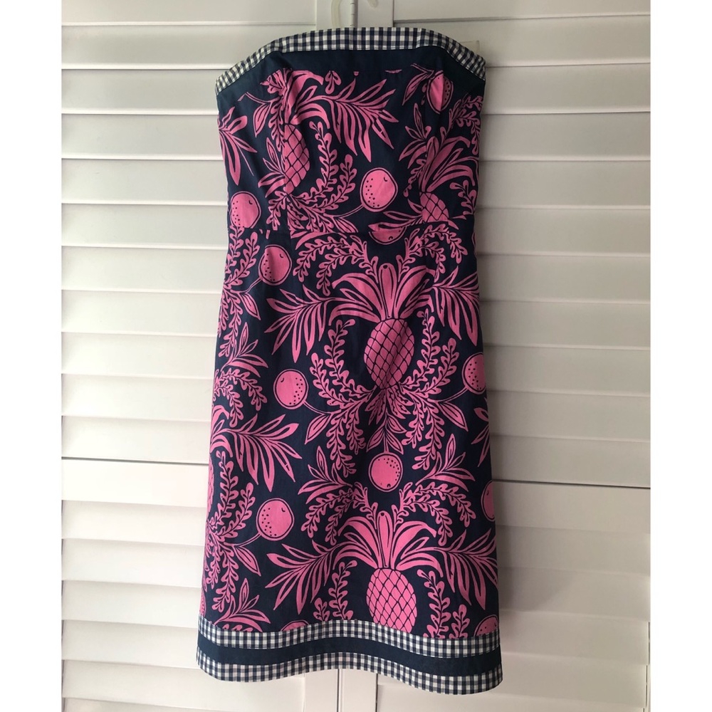 Lilly Pulitzer strapless pineapple dress